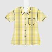 Palaka Plaid Aloha Shirt - Citroengeel Ornament (voorkant)