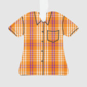 Palaka Plaid Aloha Shirt - Sinaasappel Ornament (voorkant)
