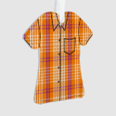Palaka Plaid Aloha Shirt - Sinaasappel Ornament (voorkant)