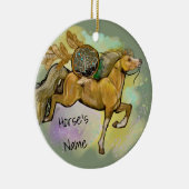 Palamino dromenvanger paard keramisch ornament (Rechts)