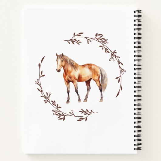 Palamino Horse Notebook Notitieboek (Achterkant)