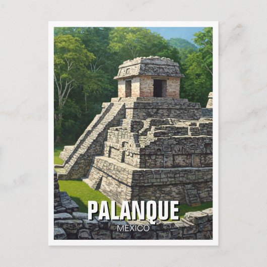 Palanque Mexico Briefkaart (Voorkant)