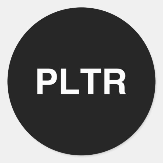 Palantir Ticker Ronde Sticker (Voorkant)