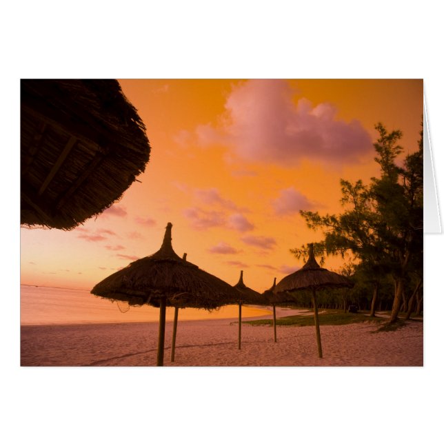 Palapa strandhutten op zonsopgang, Belle Mare 2 (Voorkant Horizontaal)