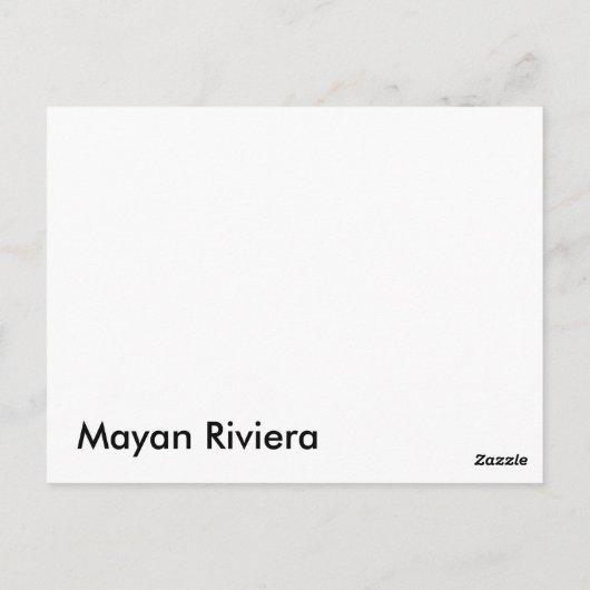 Palapas op de strand briefkaart (Achterkant)