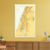 Palastina - Palestine Atlas Map Canvas Afdruk (Insitu (Woonkamer))