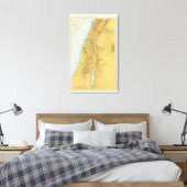 Palastina - Palestine Atlas Map Canvas Afdruk (Insitu (Slaapkamer))