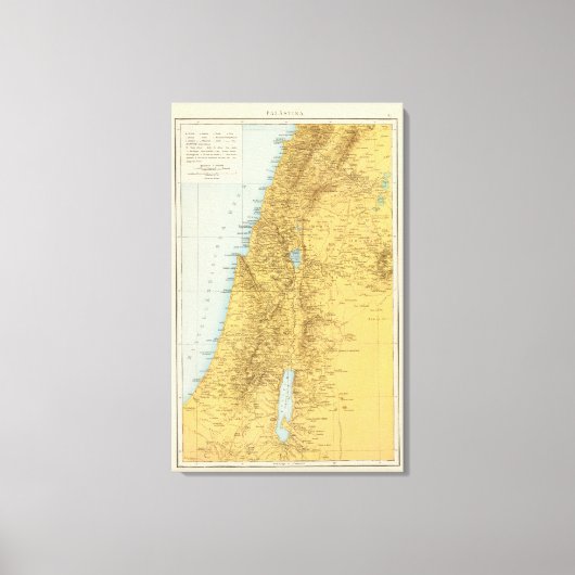 Palastina - Palestine Atlas Map Canvas Afdruk (Voorkant)