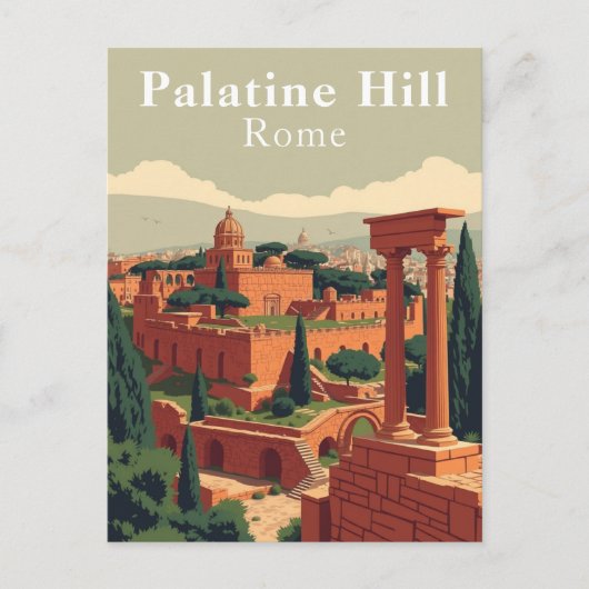 Palatijn, Rome, Italië  Kunst Briefkaart (Voorkant)