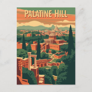 Palatijn, Rome, Italië Ruïnes Kunst Briefkaart