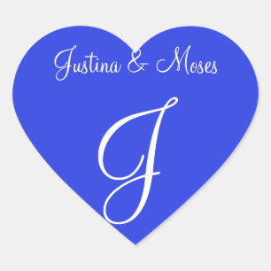 Palatinate Blue Your Ewn Monogrammed Weddings Hart Sticker