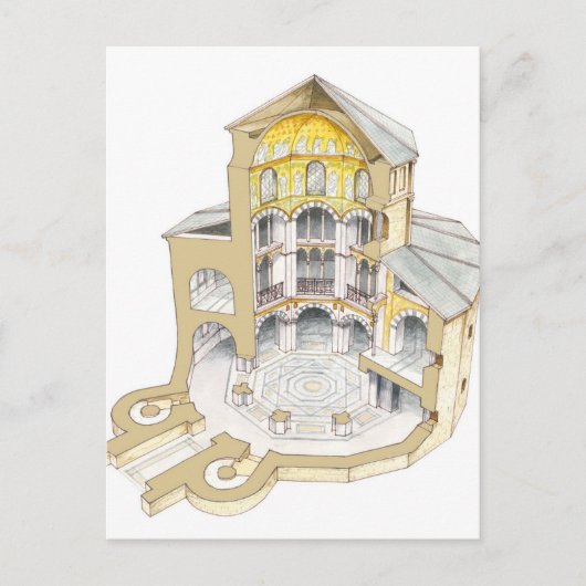 Palatine Chapel. Aken. Duitsland Briefkaart (Voorkant)