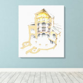 Palatine Chapel. Aken. Duitsland Canvas Afdruk (Insitu (Houten vloer))