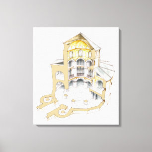 Palatine Chapel. Aken. Duitsland Canvas Afdruk