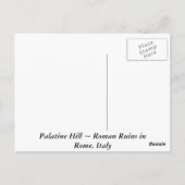 Palatine Hill in Rome, Italië Briefkaart (Achterkant)