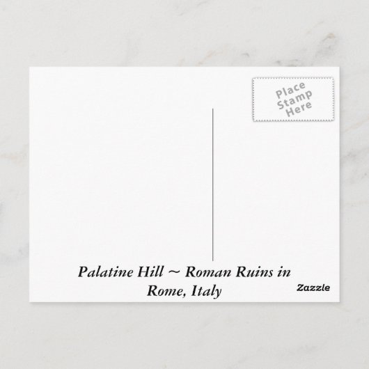 Palatine Hill in Rome, Italië Briefkaart (Achterkant)