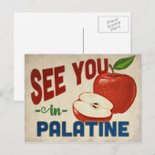 Palatine Illinois Apple - Vintage Travel Briefkaart (Voorkant / Achterkant)