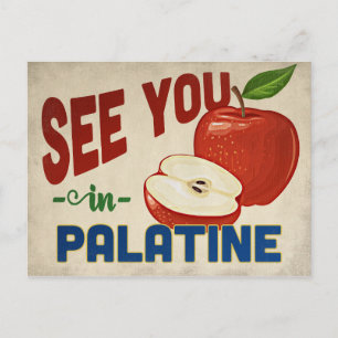 Palatine Illinois Apple - Vintage Travel Briefkaart