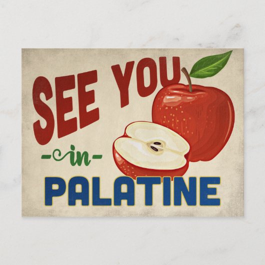 Palatine Illinois Apple - Vintage Travel Briefkaart (Voorkant)