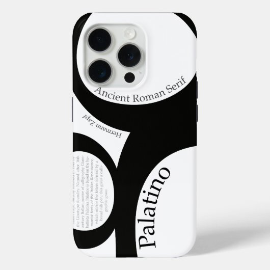 Palatino Typography Demo Case-Mate iPhone Case (Achterkant)