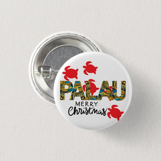 Palau Christmas-Button Ronde Button 3,2 Cm (Voorkant /achterkant)