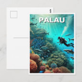 Palau Duiken Reis Briefkaart (Voorkant / Achterkant)