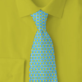 Palau Flag Brick Pattern Stropdas