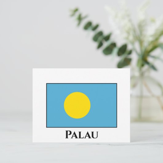 Palau Flag Briefkaart (Staand voorkant)