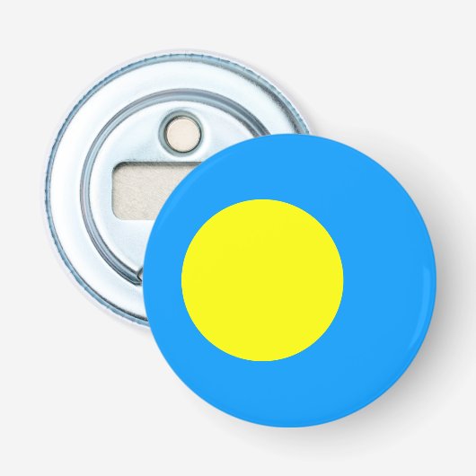 Palau Flag Button Flesopener (Voorkant)