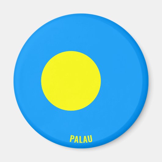 Palau Flag Charming Patriotic Magneet (Voorkant)