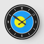 Palau Flag Elegant Ronde Klok (Voorkant)