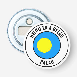 Palau Flag: Grote Patriottische bottenopener Button Flesopener