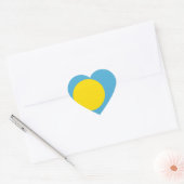 Palau Flag Hart Sticker (Envelop)