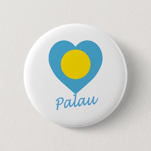 Palau Flag Heart Ronde Button 5,7 Cm (Voorkant)