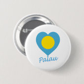 Palau Flag Heart Ronde Button 5,7 Cm (Voorkant /achterkant)
