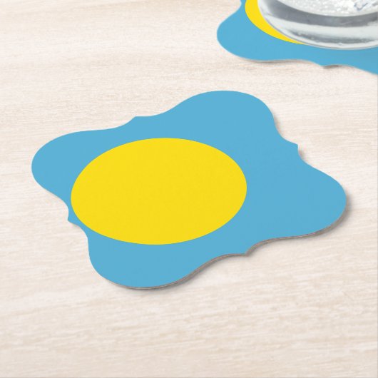Palau Flag Kartonnen Onderzetters (Gekanteld)