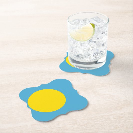 Palau Flag Kartonnen Onderzetters (Insitu)