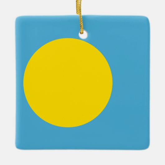 Palau Flag Keramisch Ornament (Voorkant)