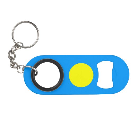 Palau Flag Mini Flessenopener (Voorkant (Horizontaal))