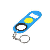 Palau Flag Mini Flessenopener (Achterkant Gekanteld)