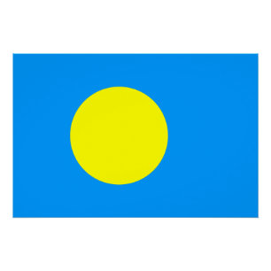 Palau Flag Perfect Poster