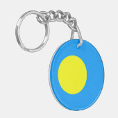 Palau Flag Sleutelhanger (Voorkant Links)