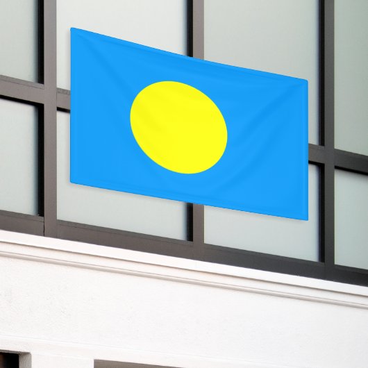 Palau Flag Spandoek (Buitenkant Gebouw)