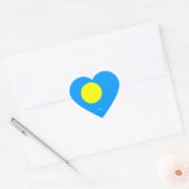 Palau Flag Splendid Patriotic Heart Hart Sticker (Envelop)