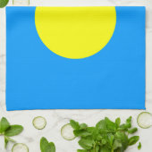 Palau Flag Theedoek (Gevouwen)