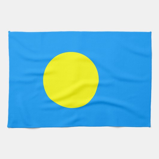 Palau Flag Theedoek (Horizontaal)