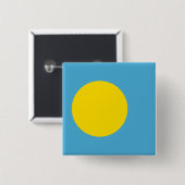 Palau Flag Vierkante Button 5,1 Cm (Voorkant /achterkant)