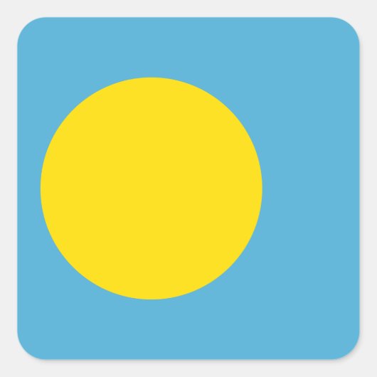 Palau Flag Vierkante Sticker (Voorkant)