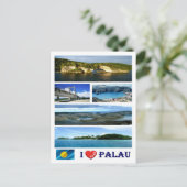Palau - I Love - Briefkaart (Staand voorkant)
