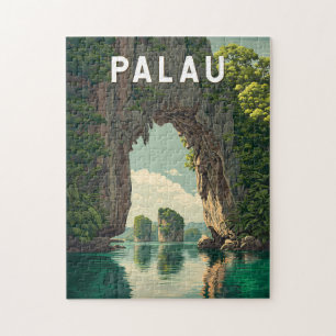 Palau Illustratie Reis Kunst Vintage Legpuzzel